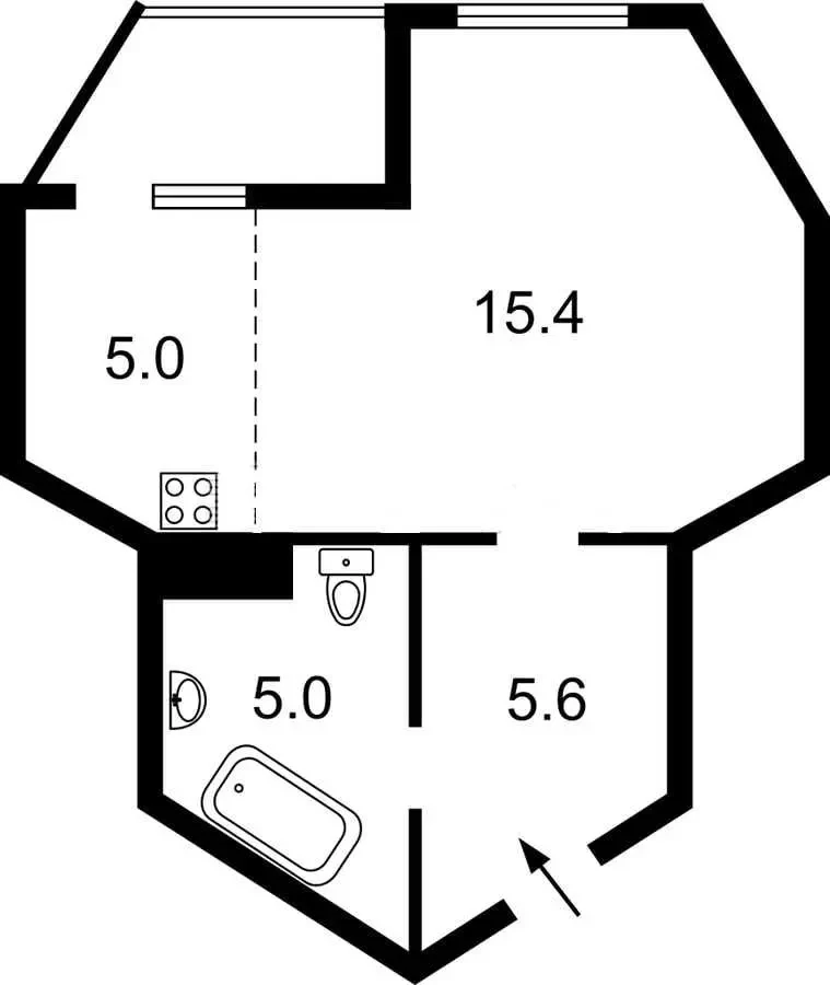 1-к квартира Київ, Голосіївський, Маршала Конєва 5Г 9