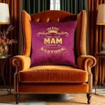 Подушка декоративная с вышивкой малиновый маме бабушке rus 00040