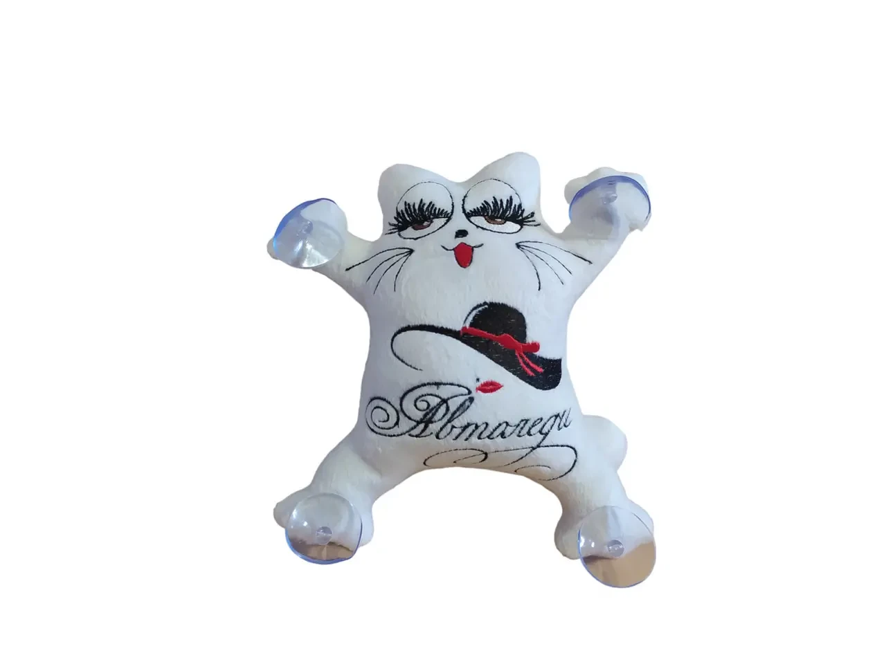 Игрушка кот Саймона в машину c вышивкой кошка автоледи белый 01588 2
