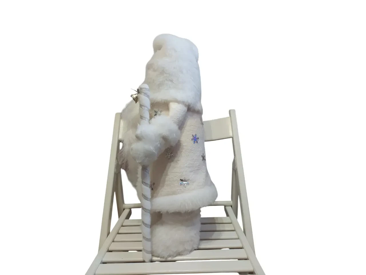 Новогодний Гном-великан белый дед мороз декор 60 см 01945 4