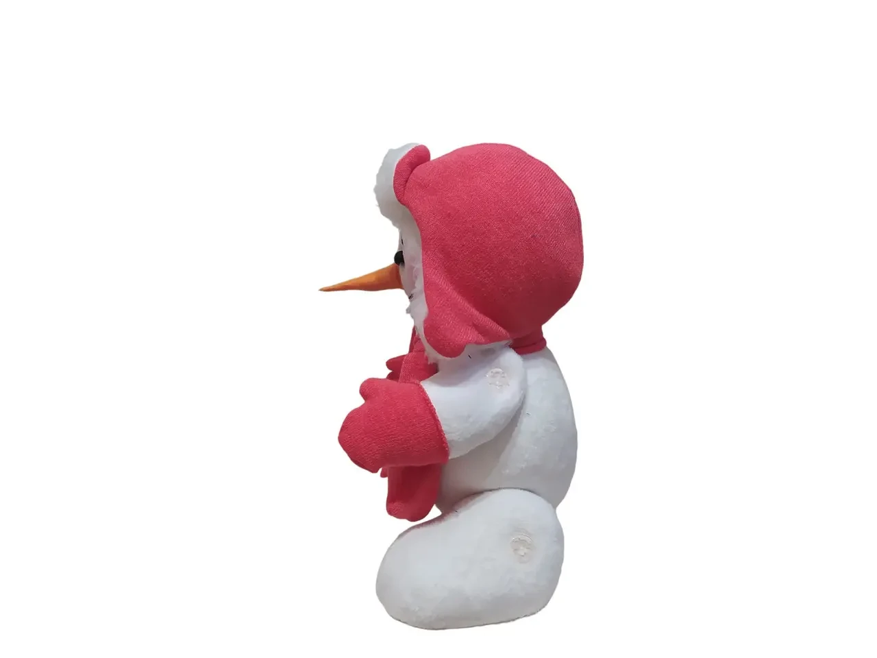 Снеговик кукла под елку красный мальчик новогодний декор 30 см 00001 3