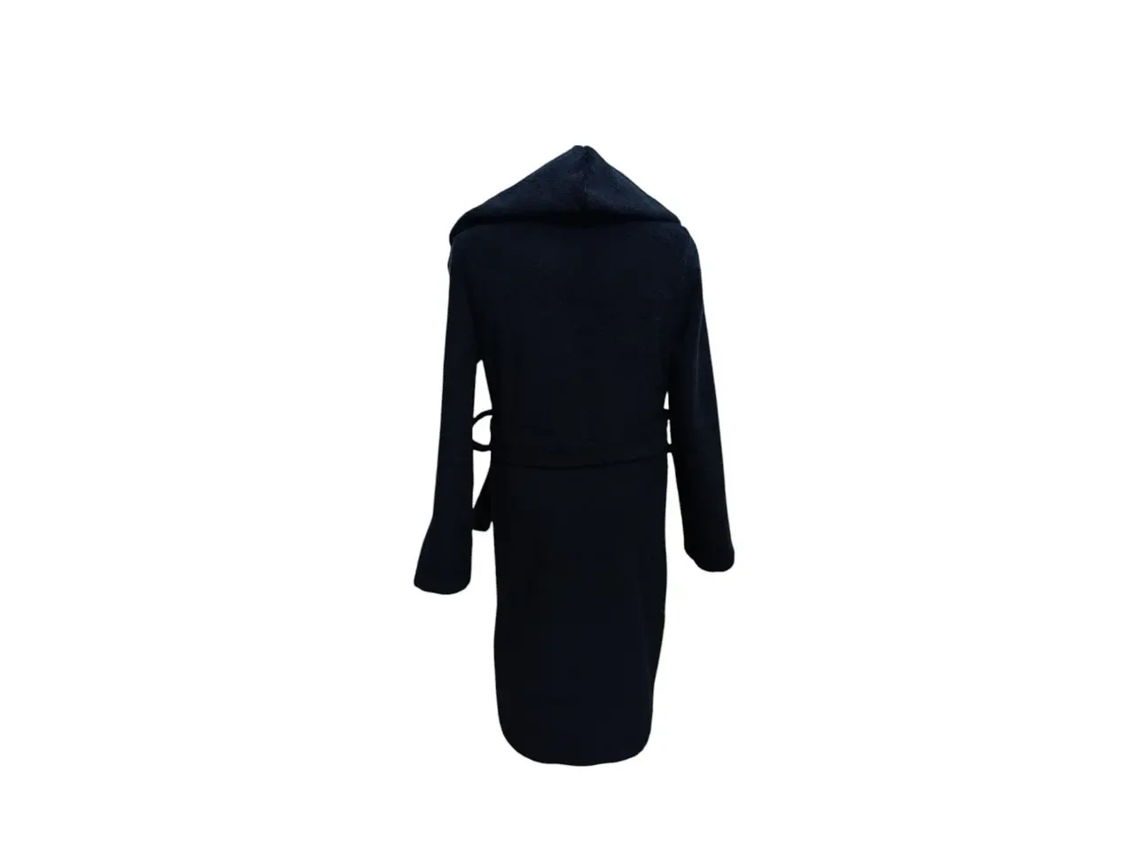 Халат детский с капюшоном натуральный махровый рост 140 черный (03014) 3