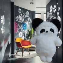 Плюшевая меховая игрушка панда для ребенка 30см 02847