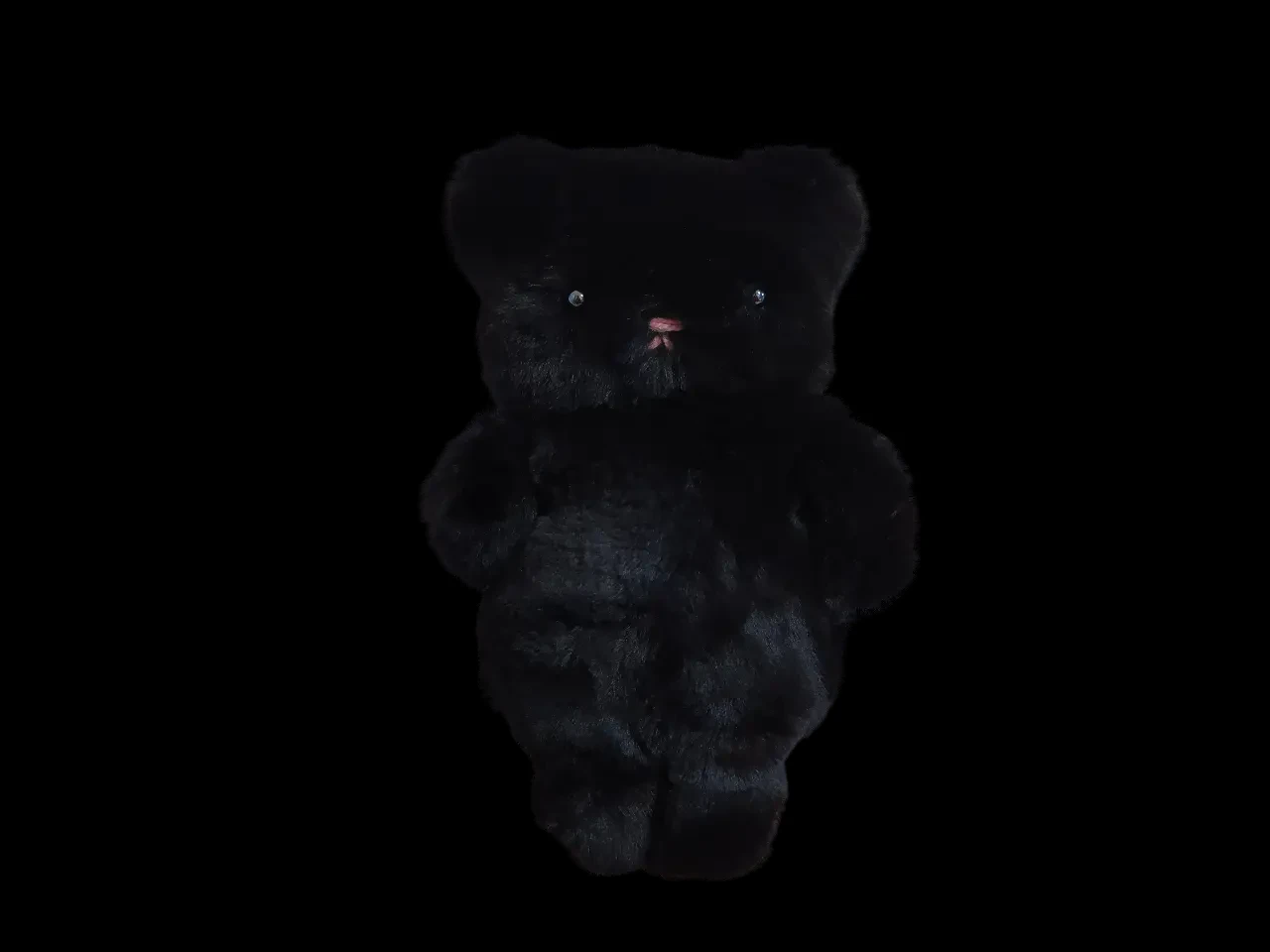 Плюшевая меховая игрушка черный медведь мишка для ребенка 30см 02849 2