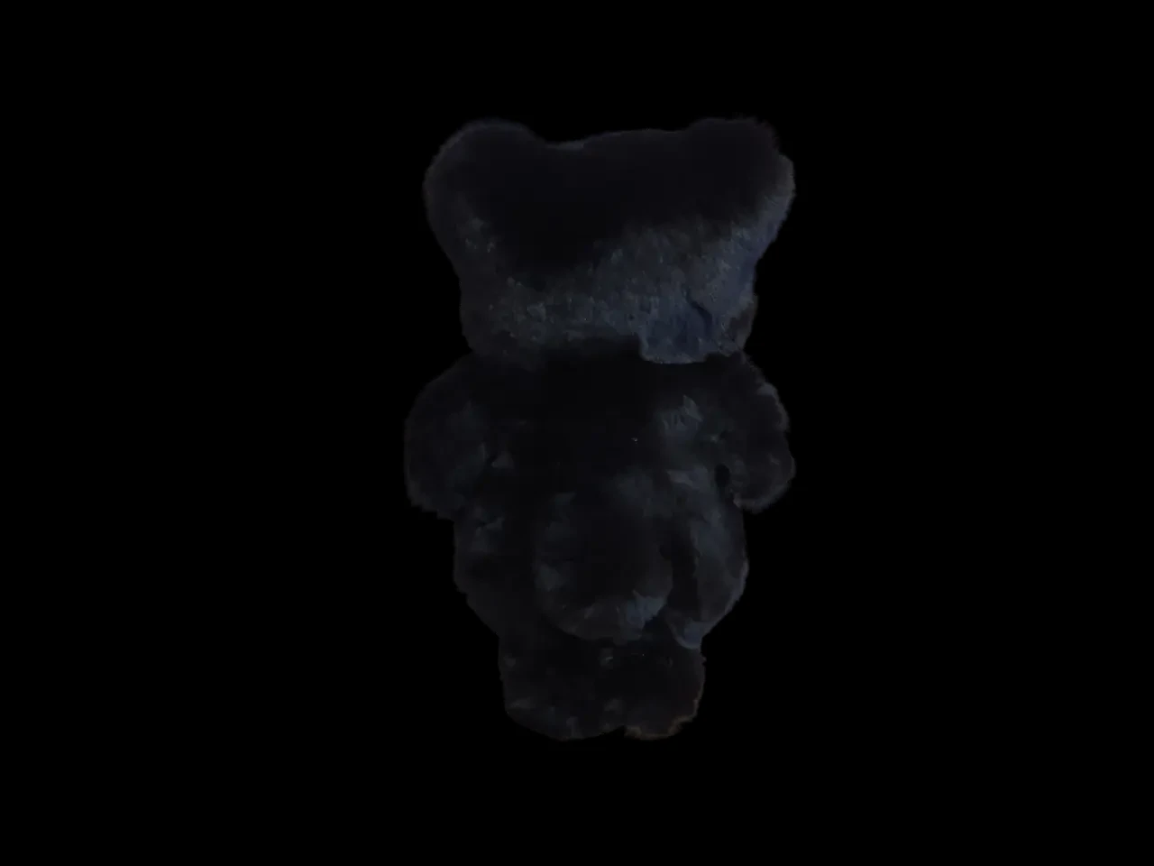 Плюшевая меховая игрушка черный медведь мишка для ребенка 30см 02849 3