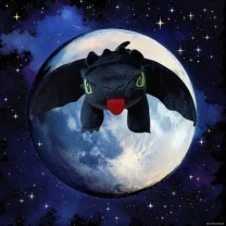 Плюшевая игрушка дракон черная ночная фурия беззубик 60 см 03763