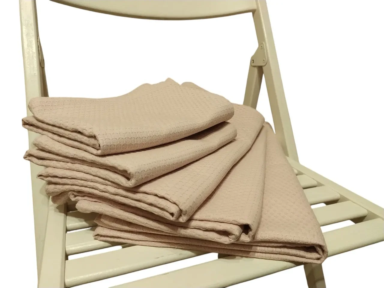 Полотенце вафельное для лица 50*90 пудровый розовый подарок 03883 3