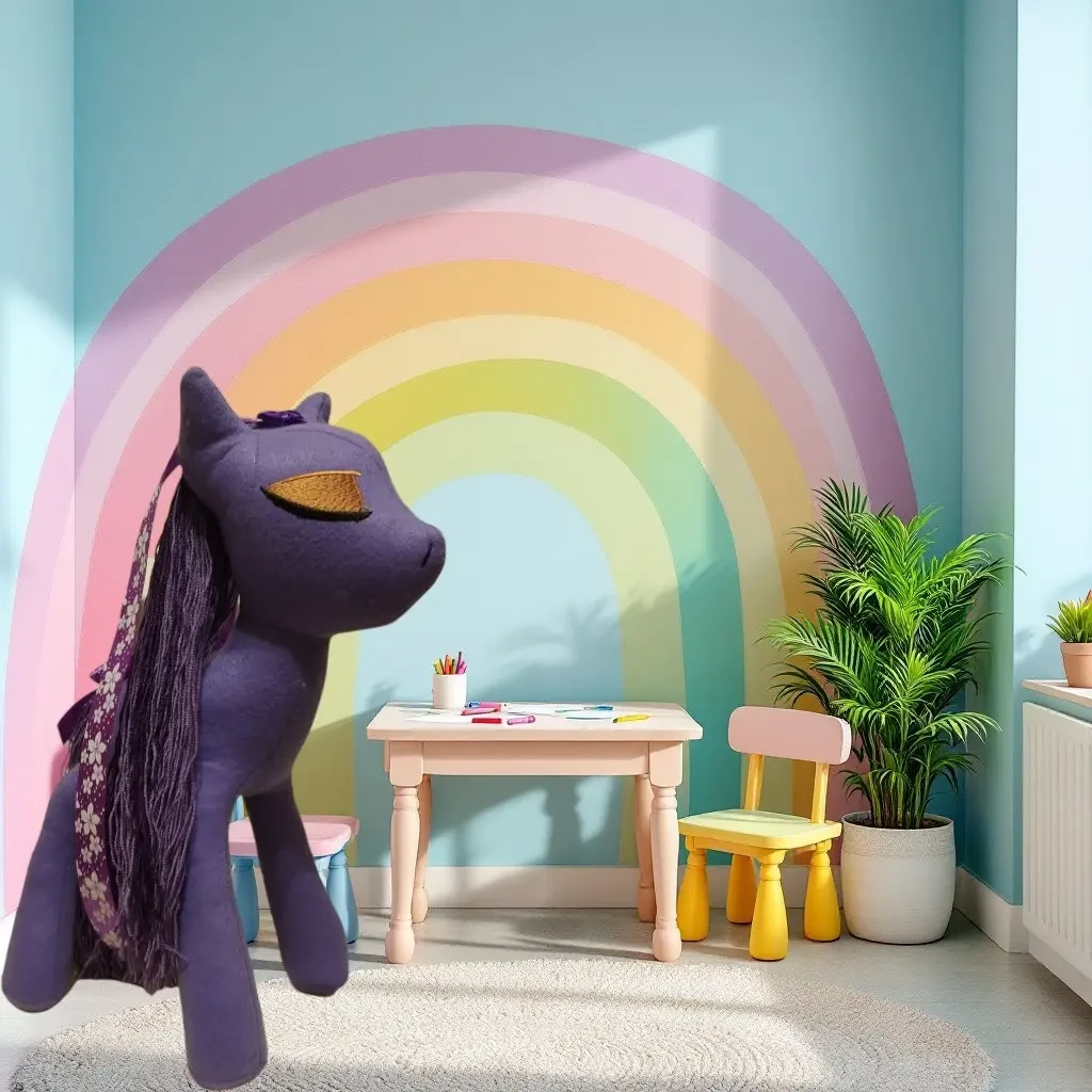 Фетровая мягкая игрушка пони фиолетовый 35 см 03892