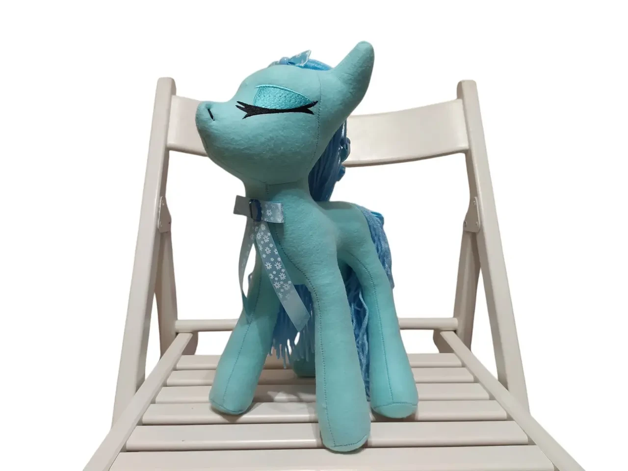 Фетровая мягкая игрушка пони голубой 35 см 03897 2