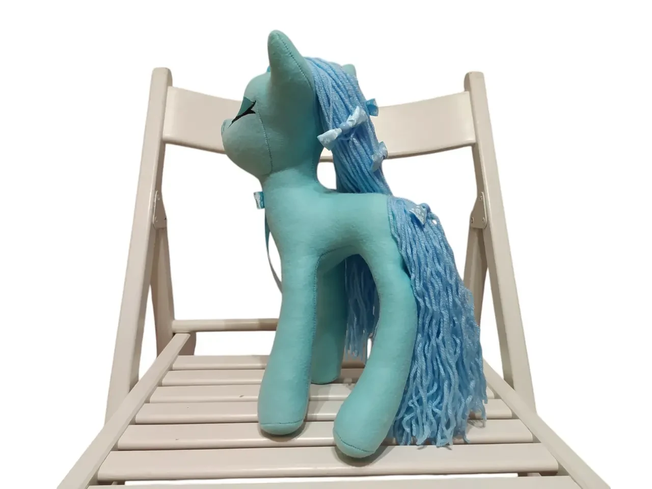 Фетровая мягкая игрушка пони голубой 35 см 03897 5