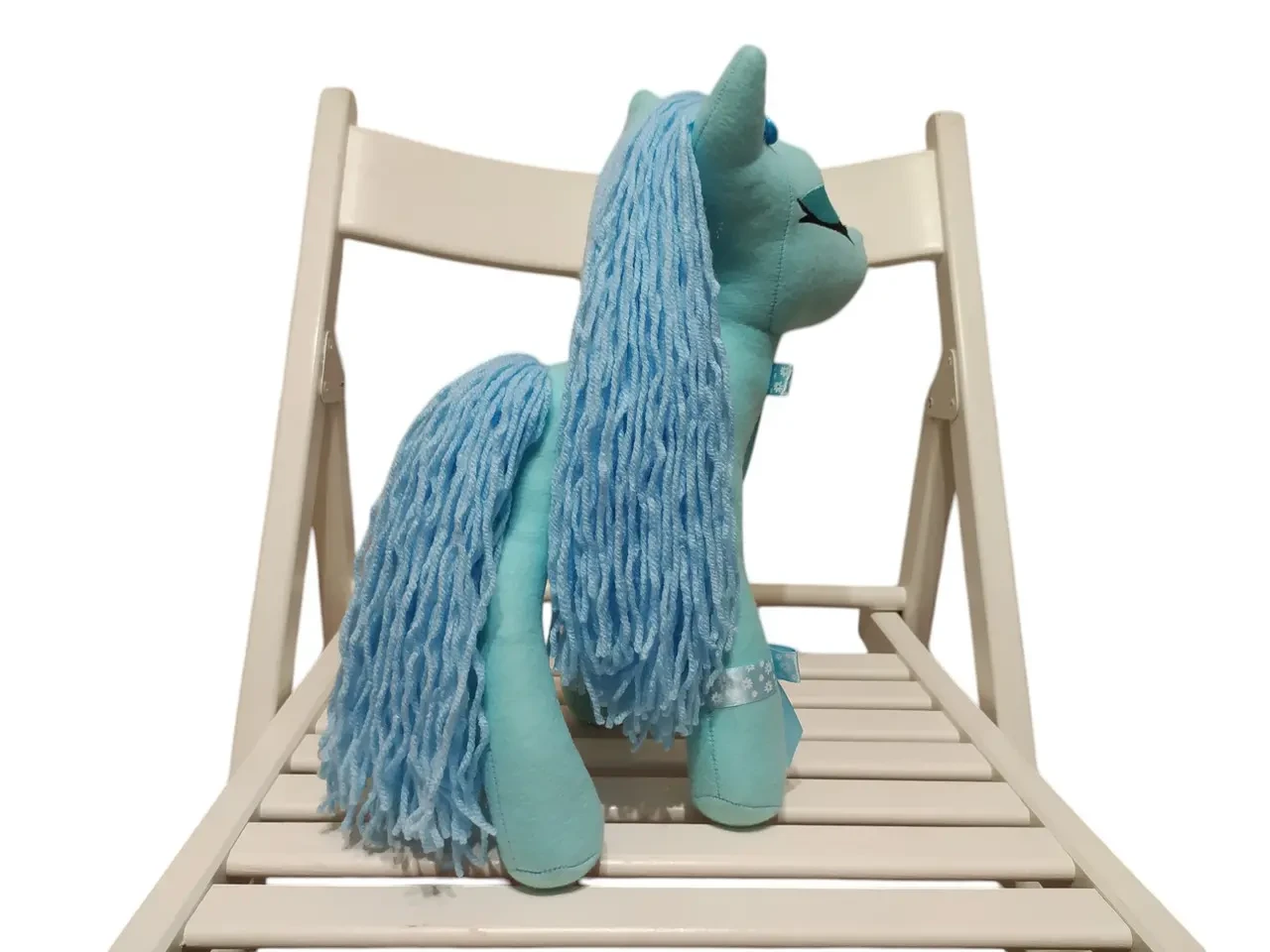 Фетровая мягкая игрушка пони голубой 35 см 03897 6