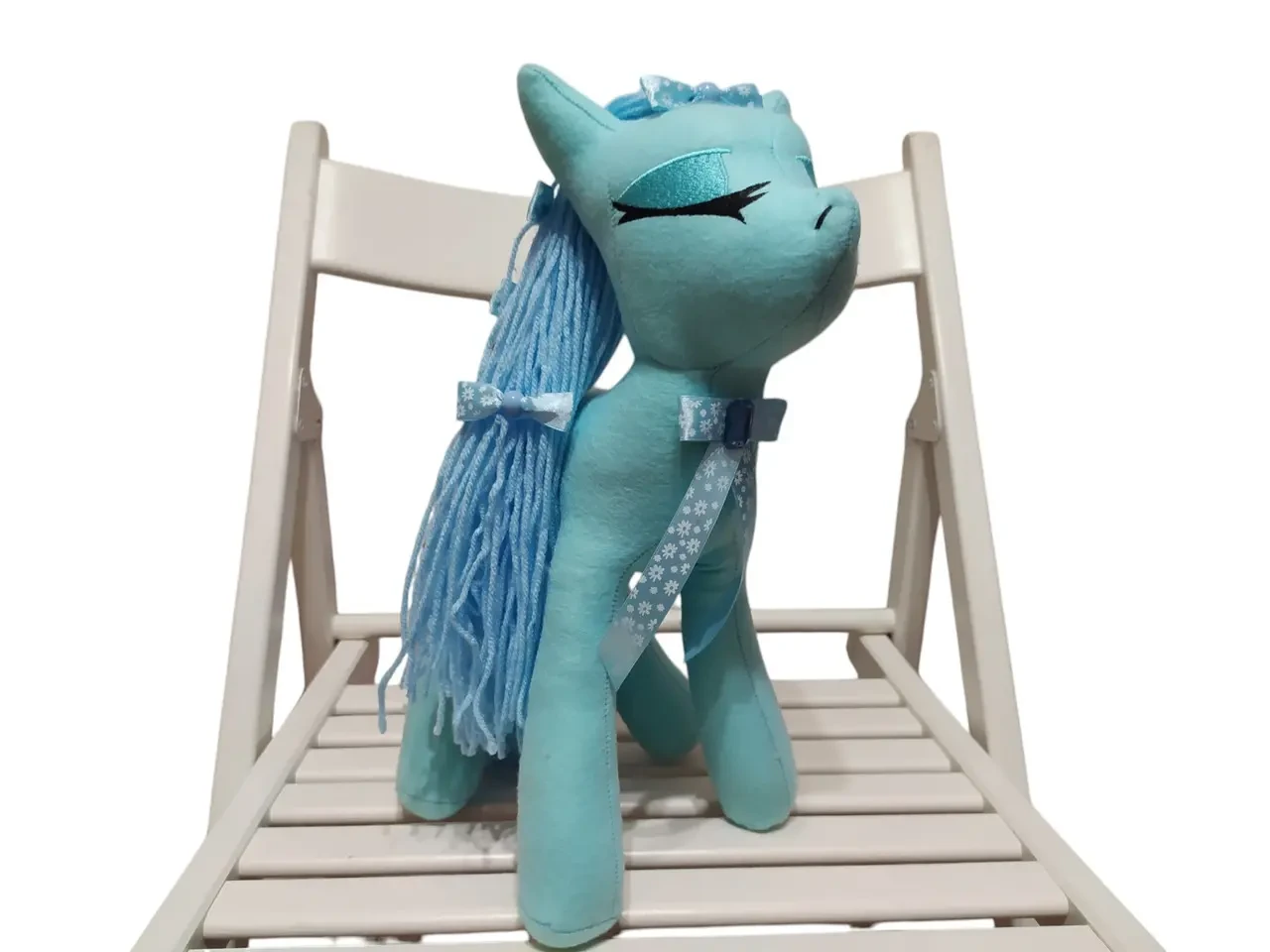 Фетровая мягкая игрушка пони голубой 35 см 03897 7