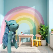 Фетровая мягкая игрушка пони голубой 35 см 03897