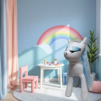 Фетровая мягкая игрушка пони белый 35 см 03899