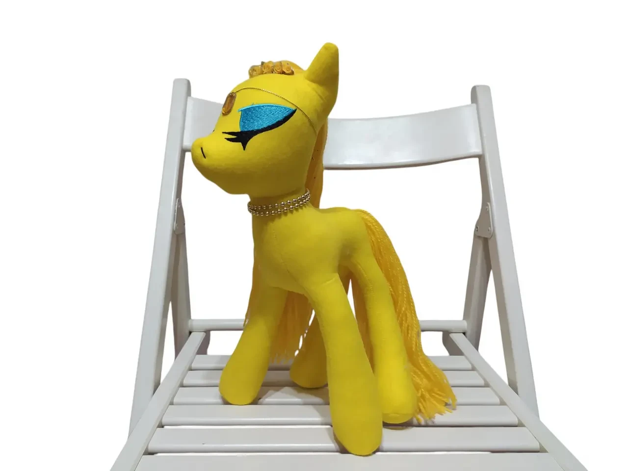 Фетровая мягкая игрушка пони желтый 35 см 03901 2