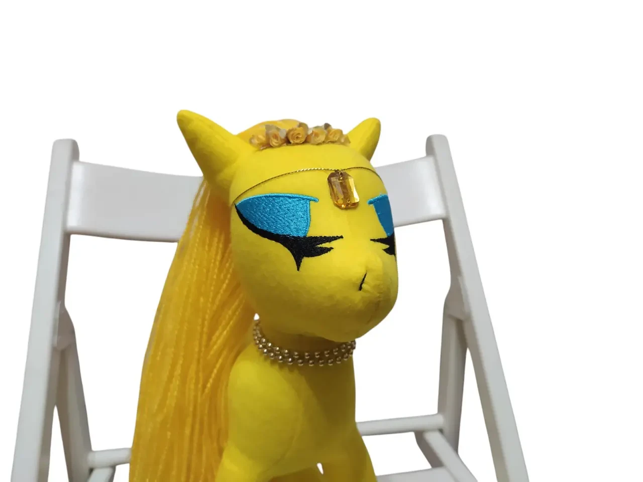 Фетровая мягкая игрушка пони желтый 35 см 03901 5