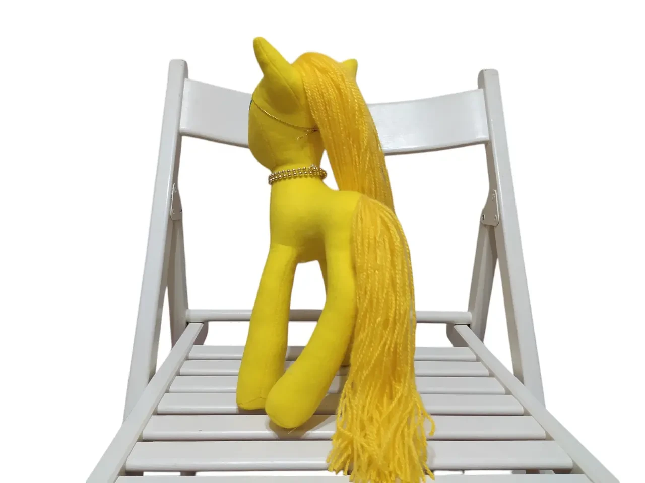 Фетровая мягкая игрушка пони желтый 35 см 03901 6