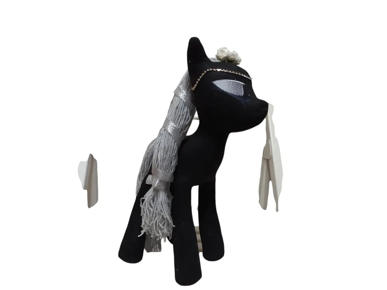 Фетровая мягкая игрушка пони черный 35 см 03904 3