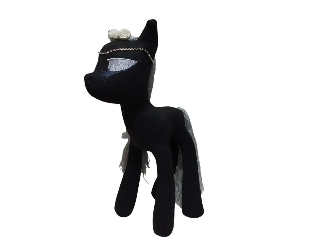 Фетровая мягкая игрушка пони черный 35 см 03904 2