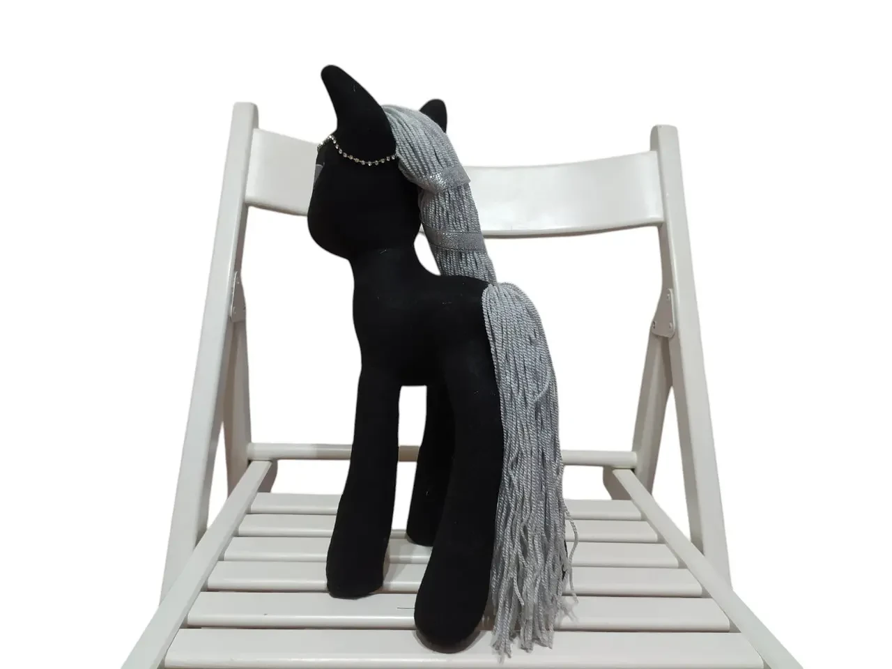 Фетровая мягкая игрушка пони черный 35 см 03904 5