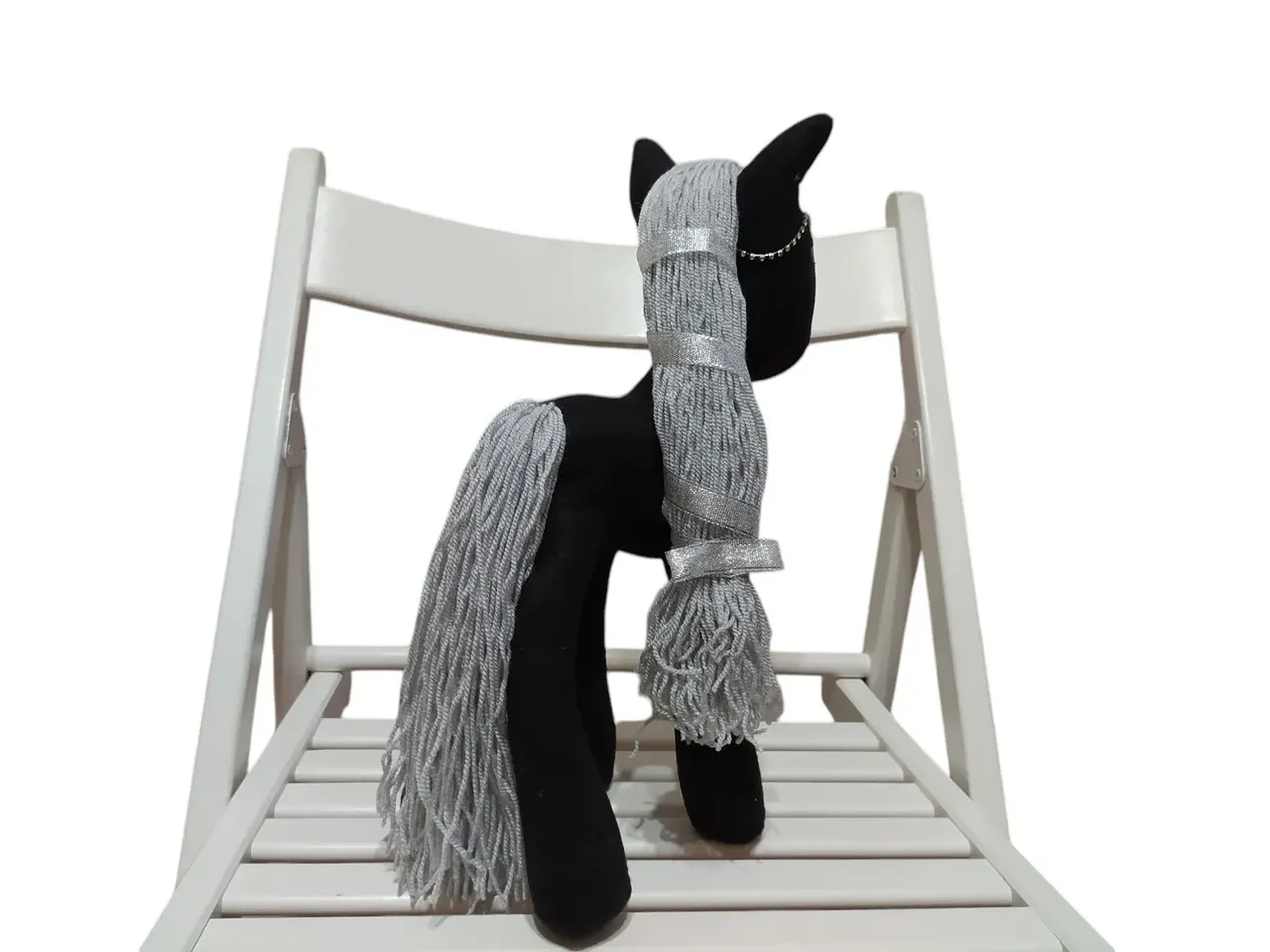 Фетровая мягкая игрушка пони черный 35 см 03904 4