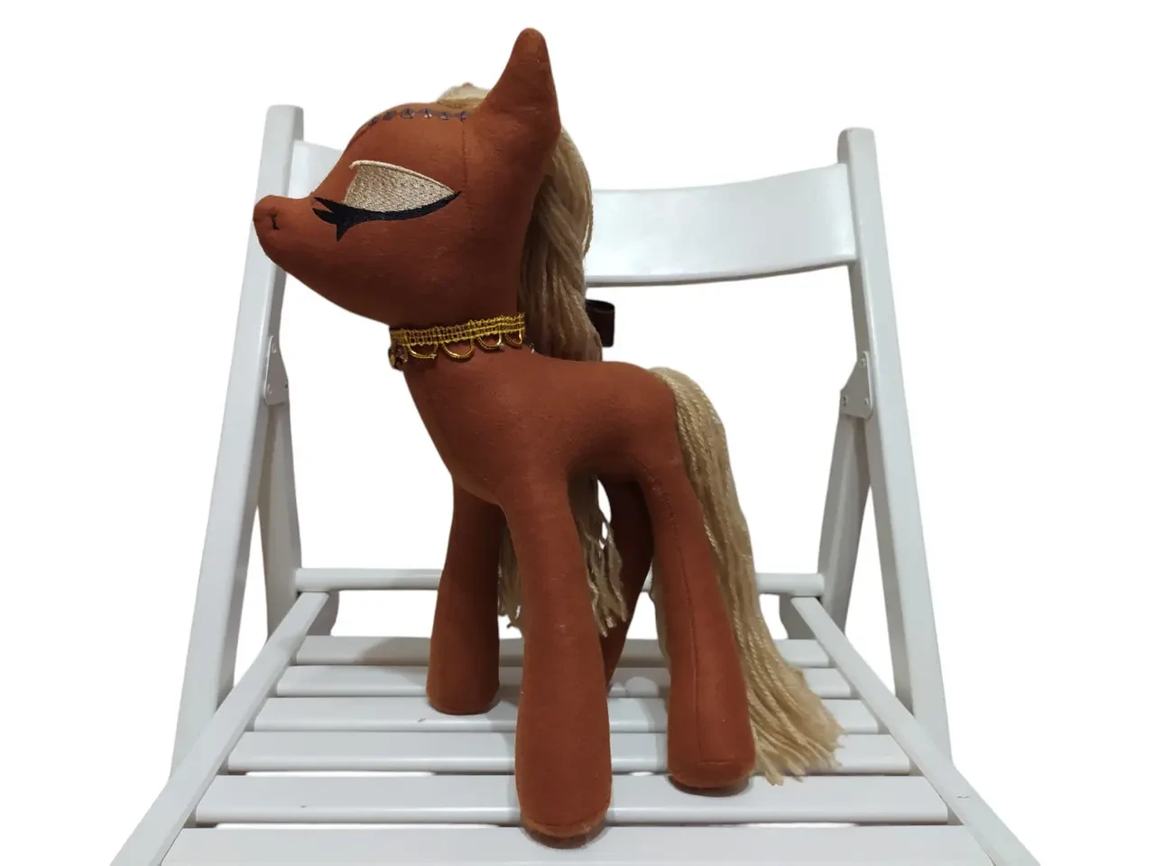 Фетровая мягкая игрушка пони коричневый 35 см 03907 4