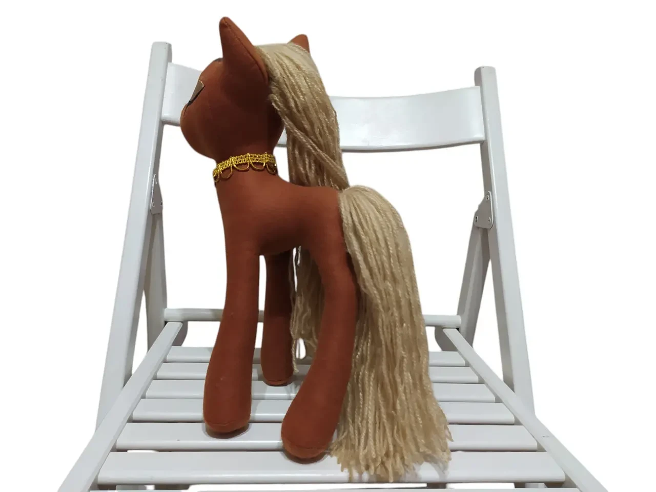 Фетровая мягкая игрушка пони коричневый 35 см 03907 8