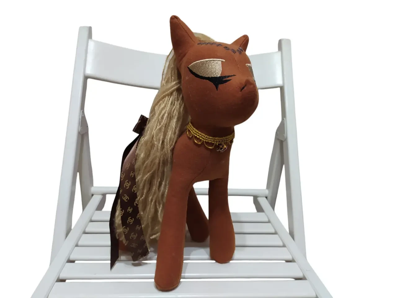 Фетровая мягкая игрушка пони коричневый 35 см 03907 5