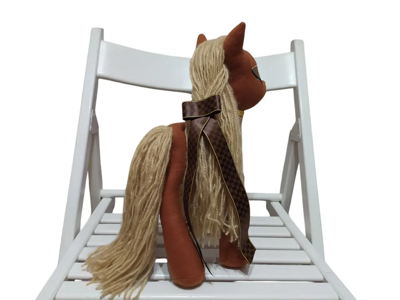 Фетровая мягкая игрушка пони коричневый 35 см 03907 7