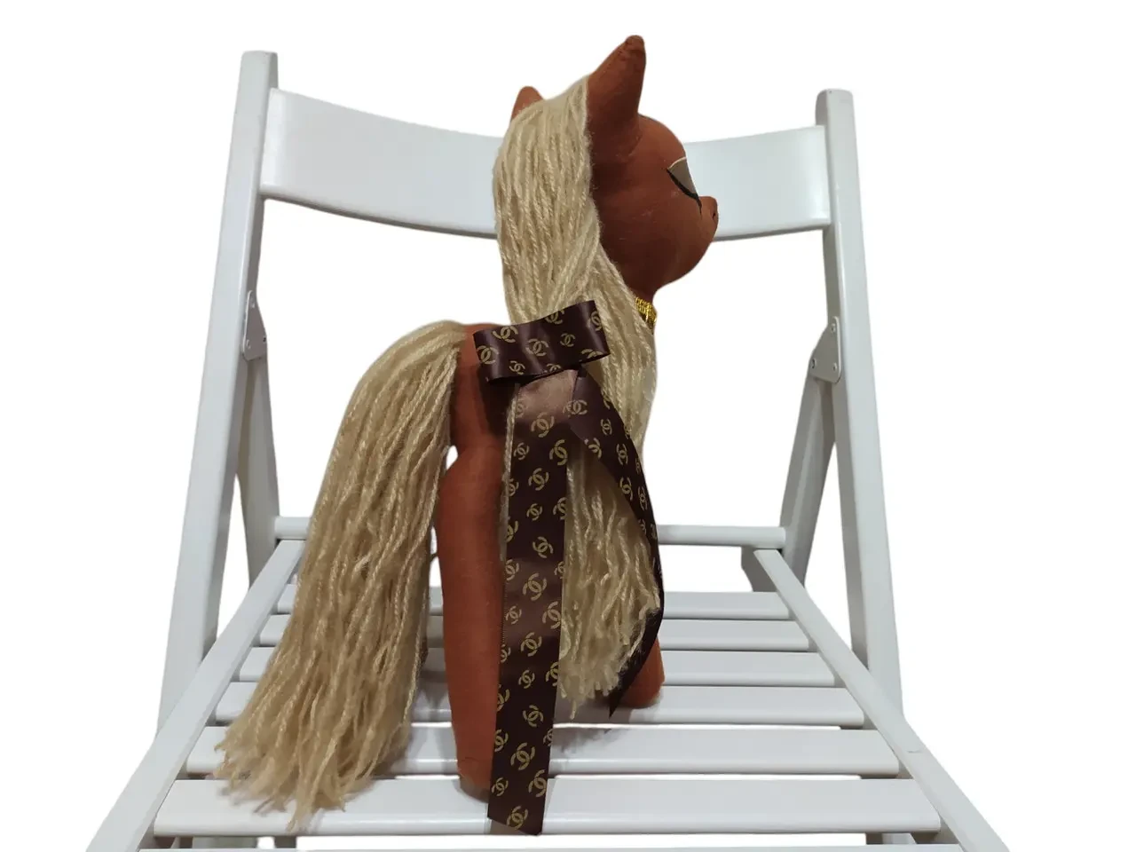 Фетровая мягкая игрушка пони коричневый 35 см 03907 6