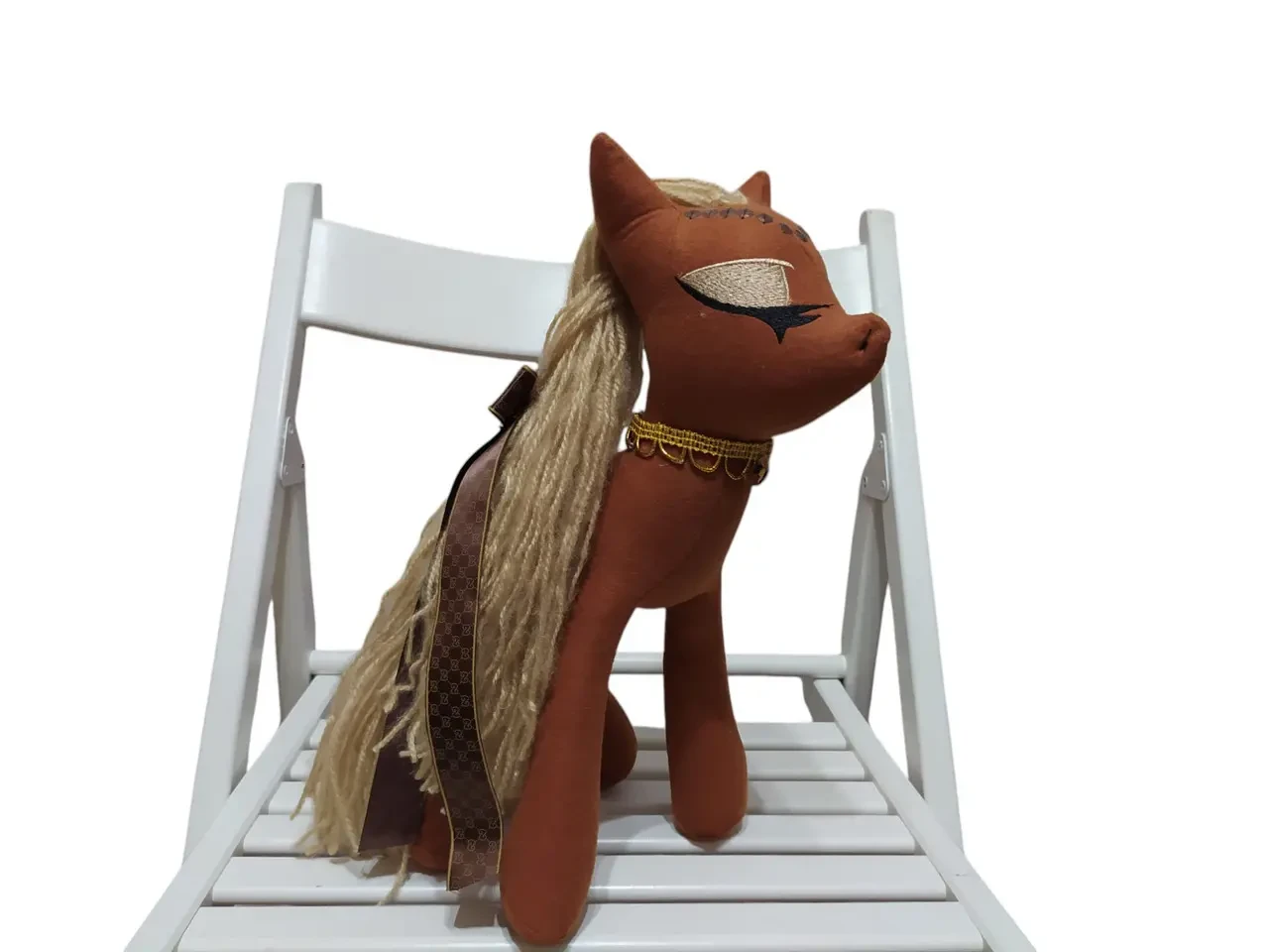 Фетровая мягкая игрушка пони коричневый 35 см 03907 10