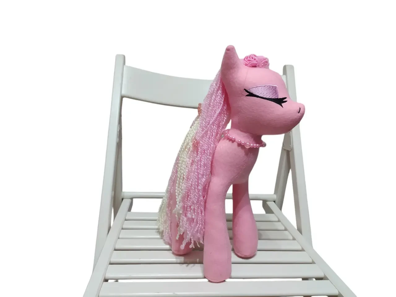 Фетровая мягкая игрушка пони розовый 35 см 03910 3