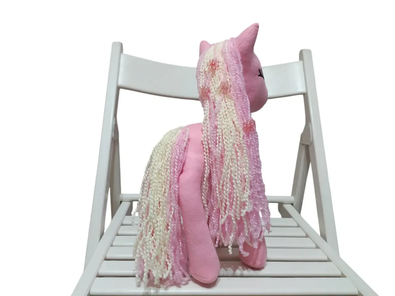 Фетровая мягкая игрушка пони розовый 35 см 03910 9