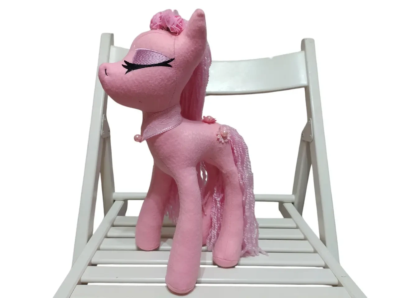 Фетровая мягкая игрушка пони розовый 35 см 03910 7