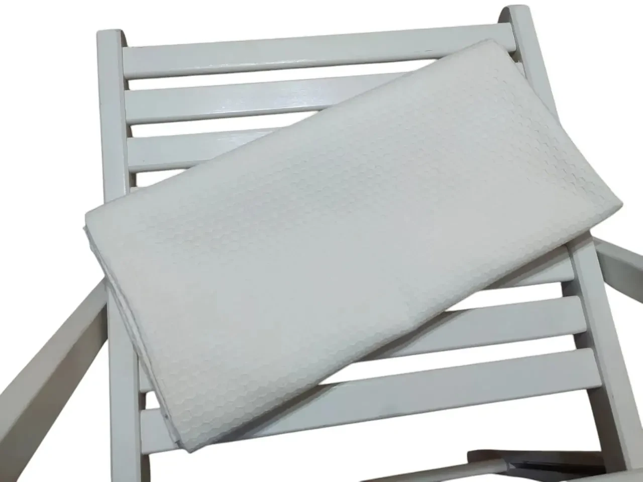 Полотенце вафельное для лица 50*90 молочный подарок 04190