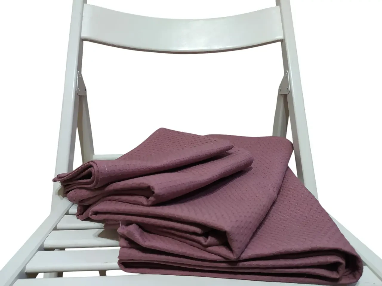 Полотенце вафельное для лица 50*90 сливовый подарок 04191 3