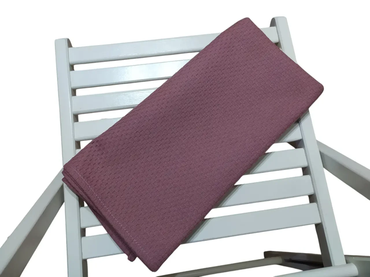 Полотенце вафельное банное 70*140 сливовый 04193