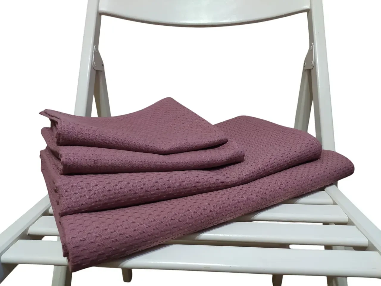 Полотенце вафельное банное 70*140 сливовый 04193 3