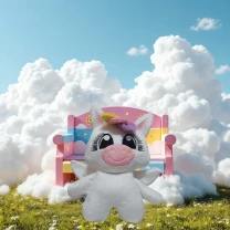 Плюшевая мягкая игрушка пони единорог белый 30 см  03899