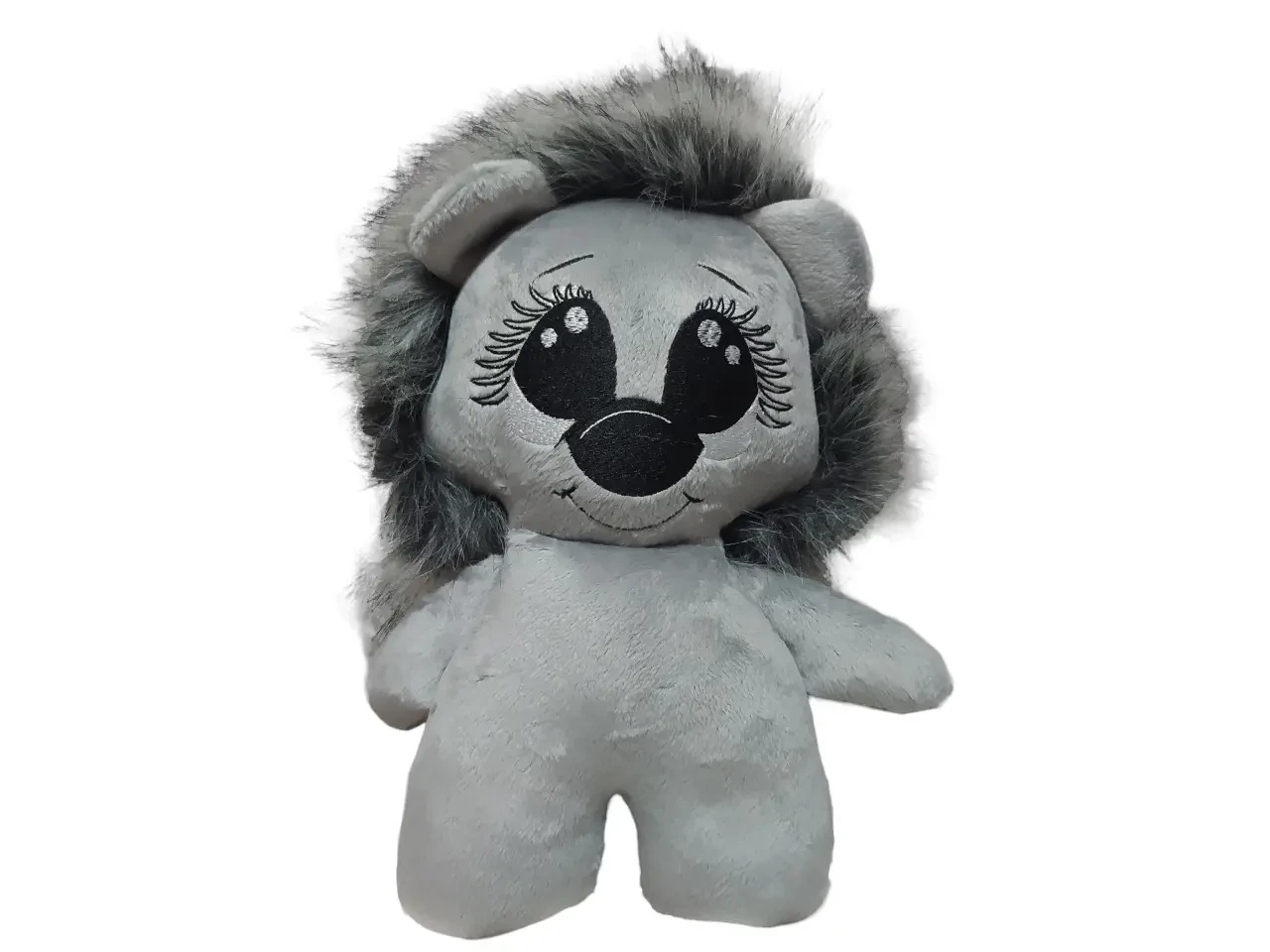 Плюшевая игрушка ежик серый подарок для ребенка 30 см 04606