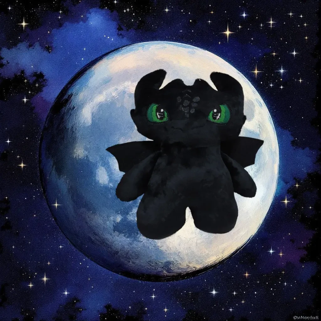 Плюшевая игрушка дракон черная ночная фурия беззубик 30 см 05234