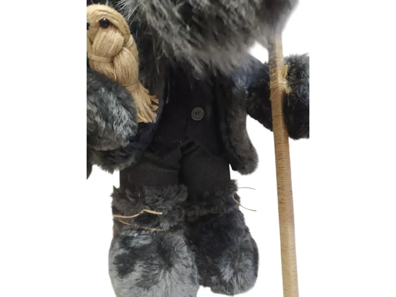 Новогодний Гном-великан серый дед мороз декор 50 см 05243 4