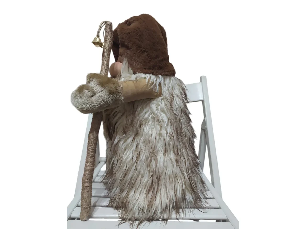 Новогодний Гном-великан коричневый дед мороз декор 50 см 05241 4