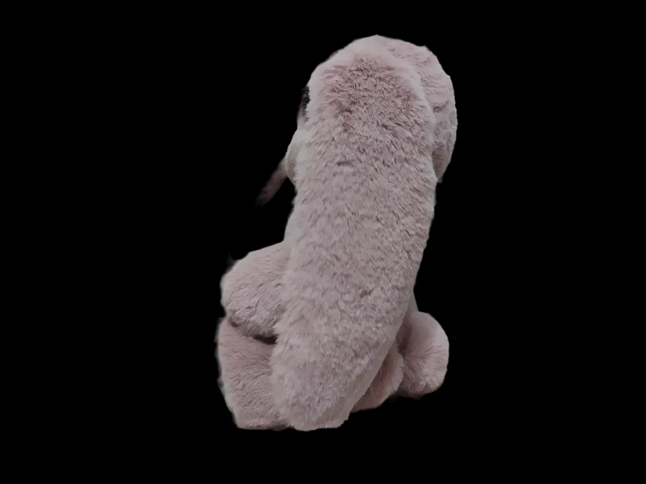 Меховая игрушка зайка розовый с зеленым 25см 02934-2 4