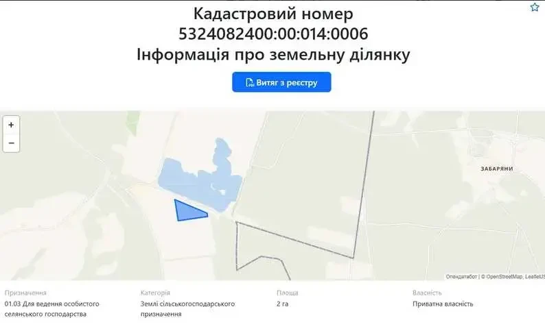 ділянка сільськогосподарського призначення Полтава, Сем’янівка, Нова 8
