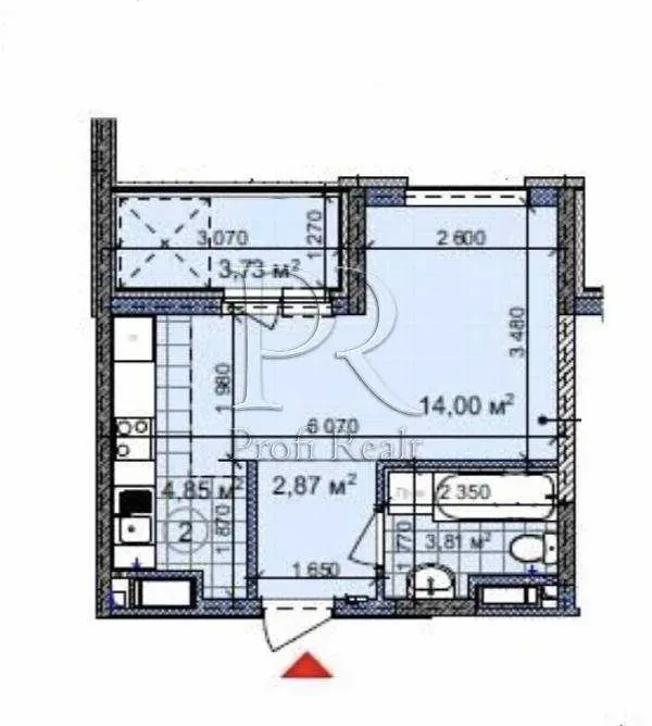 1-к квартира Київ, Подільський, Івана Виговського 12Ж 20