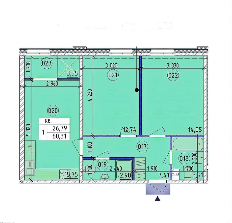 2-к квартира Київ, Голосіївський, Михайла Максимовича 26Б