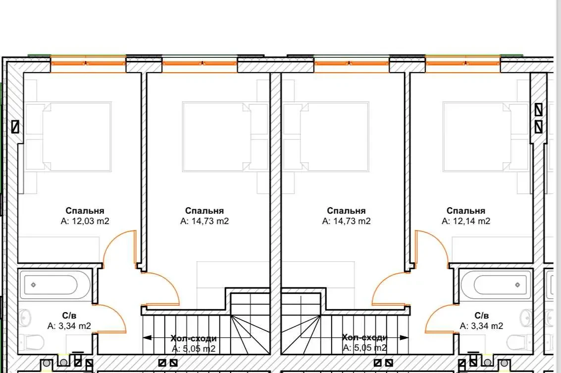 3-к таунхаус Фастівський, Гатне, Святопетровського 34 10