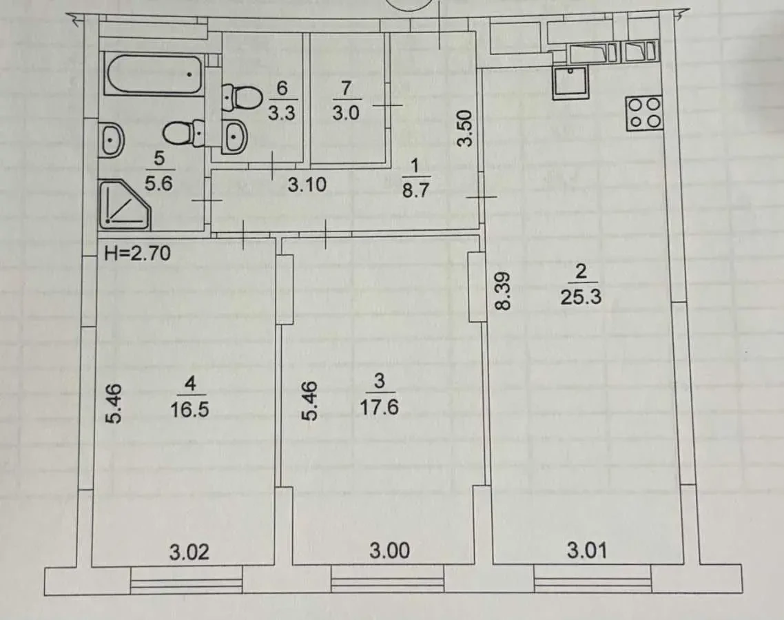 2-к квартира Київ, Дніпровський, Князя Романа Мстиславича 22А 16