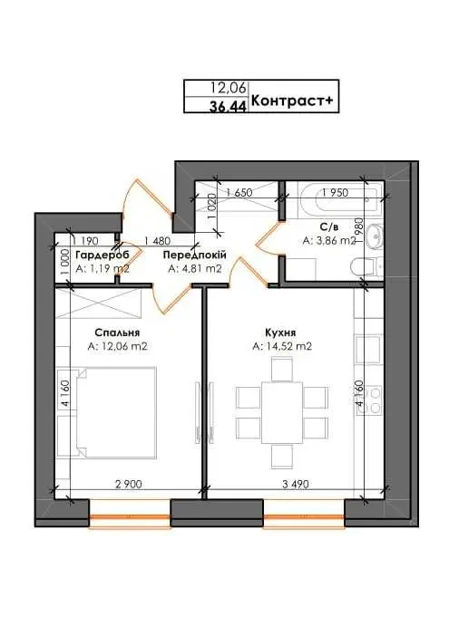 1-к квартира Фастівський, Гатне, Інститутська 5 3